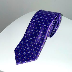 Jos.A.Bank Heritage Collection Necktie in Purple/Gold 100% Silk